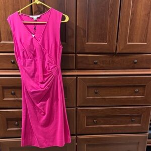 Diane Von Furstenberg Pink Draped Midi Dress